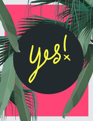Yes tropical background template