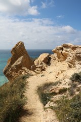 Steep Coastline around Gnejna Bay at the Mediterranean Sea in Malta
