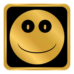 Smile face circle button.