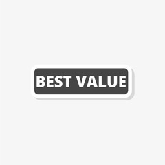 Best Value sticker, simple vector icon