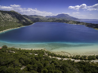 Aerial drone photo of lake/sea