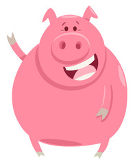 Fototapeta premium pig animal character cartoon illustration