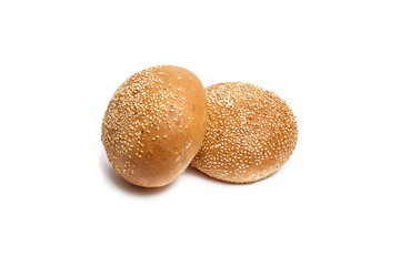 Fresh baked bun in white isolated background look tasty