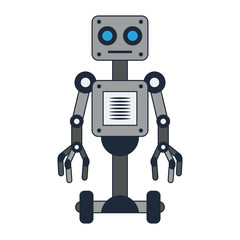 Robot technology cartoon vector illustration graphic design