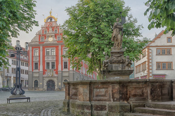 Gotha - Rathaus mit Schellenbrunnen