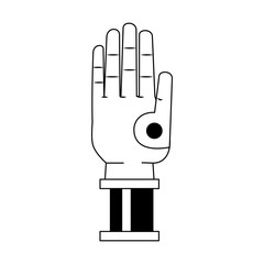Bionic hand symbol vector illustration graphic design
