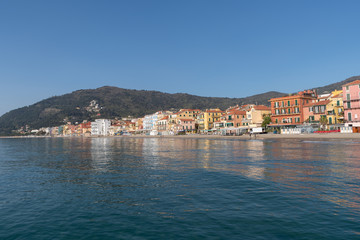 Fototapeta na wymiar Italian Riviera. Seafront at the resort of Alassio