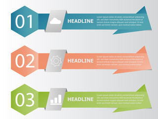 Tree color banner infographic, business information data