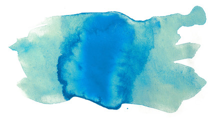 watercolor texture. The stain of the paint is blue.