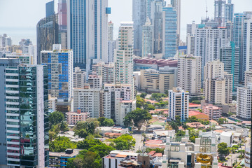 Obraz premium modern city Skyline aerial, Panama City