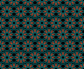 Seamless pattern decorative symmetries, ornament pattern vector