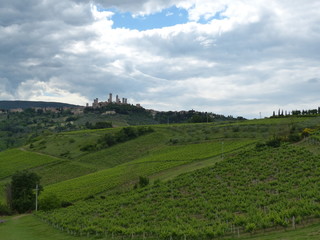Fototapeta na wymiar Blick auf San Gimignano
