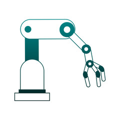 Robot arm machine vector illustration graphic design