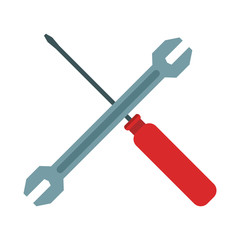 Tools crossed symbol vector illustration graphic design