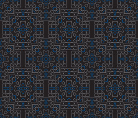 Fototapeta premium Seamless pattern decorative symmetries, ornament pattern vector