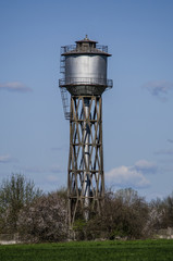Old small town water tower