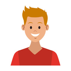 Young man cartoon vector illustration graphic design