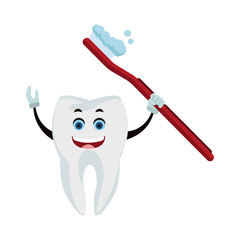 Tooth broken cartoon vector illustration graphic design