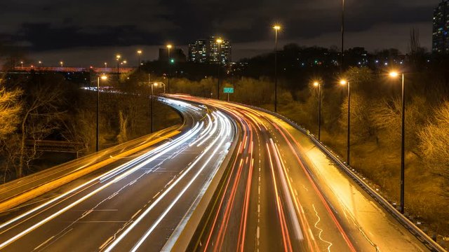 Don Valley Highway Traffic in Toronto
