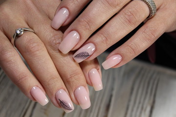 beautiful manicure of nails