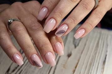 fashion manicure of nails