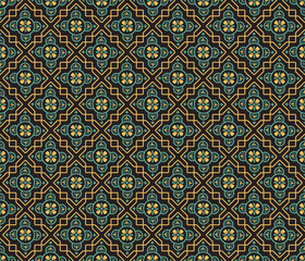 Seamless pattern decorative symmetries, ornament pattern vector illustration