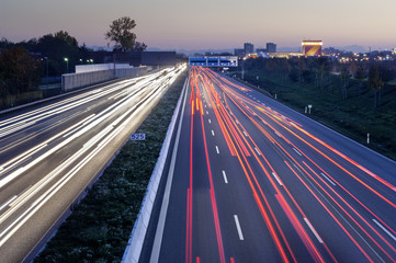 Stau auf der A9, München Nord.