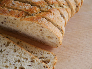 tasty traditional bread with cereals