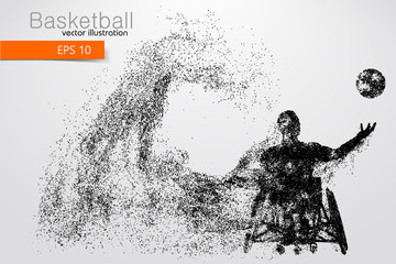 Fototapeta premium Basketball player disabled. Vector illustration