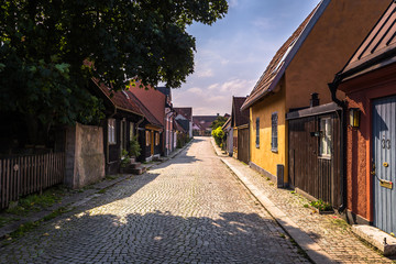 Visby - September 23, 2018: Old town of Visby in Gotland, Sweden