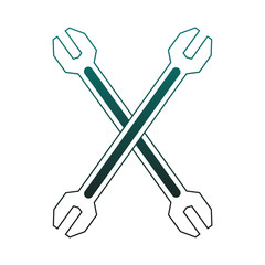 Tools crossed symbol vector illustration graphic design
