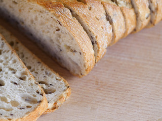 traditional baked bread with cereals