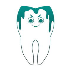 clean tooth cartoon vector illustration graphic design