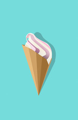 Stylish pattern with ice cream
