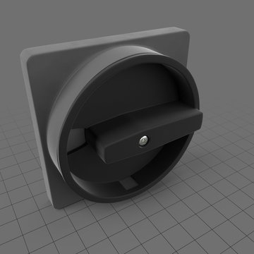 Big round industrial knob
