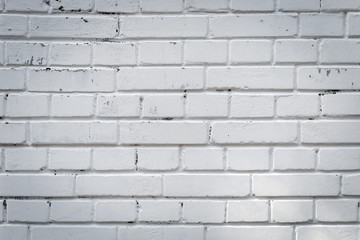 Background texture of a old white brick wall