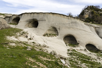 cave caves in Calabria with landscape rupestrian