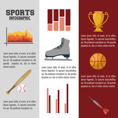 Sports infographic colorful design vector illustration graphic design