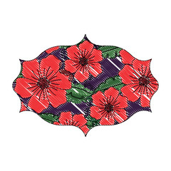 colorful decorative arabic frame with floral design, vector illustration