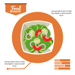 Healthy food infographic colorful design vector illustration graphic design
