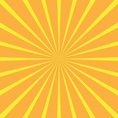 Fototapeta premium Streszczenie promienie słoneczne na żółtym tle. Wektor.