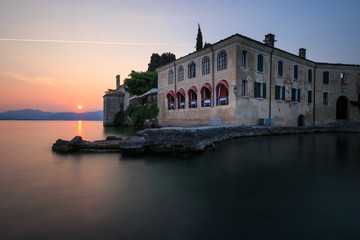Obraz premium Punta San Vigilo at Lake Garda, Italy