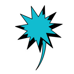 pop art burst expression icon over white background, colorful design. vector illustration