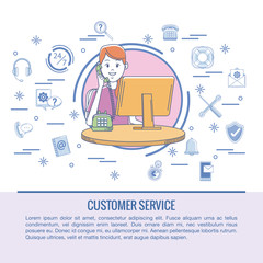 Customer service infographic vector illustration graphic design