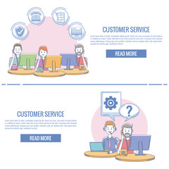 Customer service infographic vector illustration graphic design