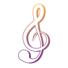 Obraz premium musical note symbol over white background, vector illustration