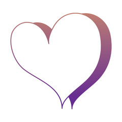 heart icon over white background, pop art style, vector illustration