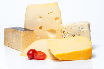 Various types of cheese composition