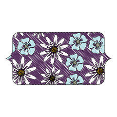 colorful banner with floral design, vector illustration