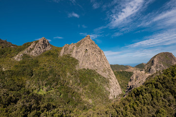 Mountains in La Gomera, Canary islands, Spain.